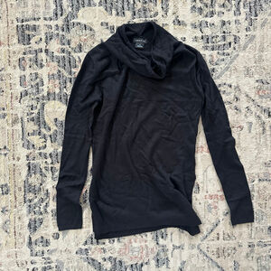 Women's Trouve Black Cowl Neck Sweater XS